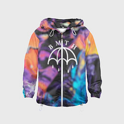 Ветровка с капюшоном детская BMTH Rain, цвет: 3D-белый