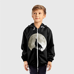 Ветровка с капюшоном детская Moon Wolf, цвет: 3D-белый — фото 2