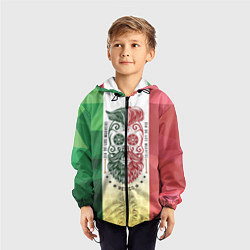 Ветровка с капюшоном детская Мексика, цвет: 3D-черный — фото 2