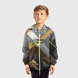 Ветровка с капюшоном детская Cs:go - Bronze Deco Бронзовая декорация 2022, цвет: 3D-белый — фото 2