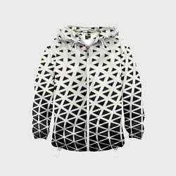 Ветровка с капюшоном детская Необычный узор, цвет: 3D-белый