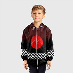 Ветровка с капюшоном детская Twin Peaks Sun, цвет: 3D-белый — фото 2