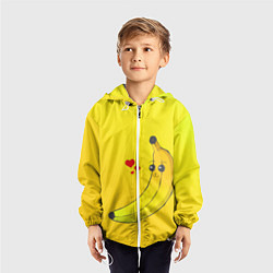 Ветровка с капюшоном детская Just Banana (Yellow), цвет: 3D-белый — фото 2