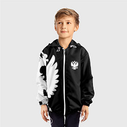 Ветровка с капюшоном детская Russia - Black collection, цвет: 3D-белый — фото 2