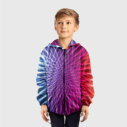 Ветровка с капюшоном детская Плетение, цвет: 3D-черный — фото 2
