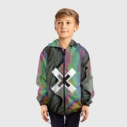 Ветровка с капюшоном детская The XX: Neon Colour, цвет: 3D-черный — фото 2