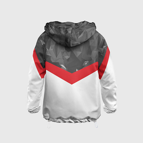 Детская ветровка Man United FC: Grey Polygons / 3D-Белый – фото 2