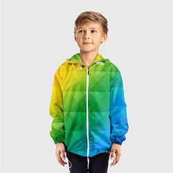 Ветровка с капюшоном детская Colored wall, цвет: 3D-белый — фото 2