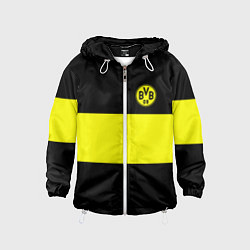 Ветровка с капюшоном детская Borussia 2018 Black and Yellow, цвет: 3D-белый