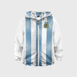 Ветровка с капюшоном детская Сборная Аргентины: ЧМ-2018, цвет: 3D-белый