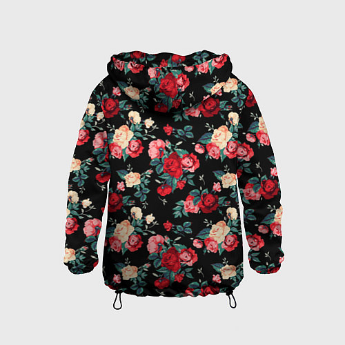 Детская ветровка Кустовые розы / 3D-Черный – фото 2