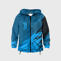 Ветровка с капюшоном детская FC Juventus: Blue Original, цвет: 3D-черный