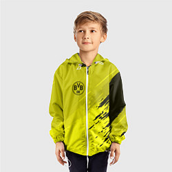 Ветровка с капюшоном детская FC Borussia: Yellow Original, цвет: 3D-белый — фото 2
