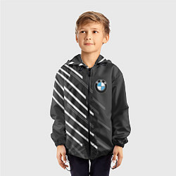 Ветровка с капюшоном детская BMW SPORT, цвет: 3D-черный — фото 2