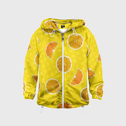 Ветровка с капюшоном детская Апельсиновое настроение, цвет: 3D-белый