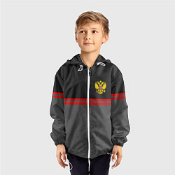 Ветровка с капюшоном детская Russia: Grey Style, цвет: 3D-белый — фото 2