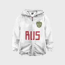 Ветровка с капюшоном детская Rus Team: Away WC 2018, цвет: 3D-белый
