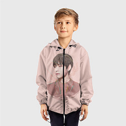 Ветровка с капюшоном детская Kim Taehyung, цвет: 3D-черный — фото 2