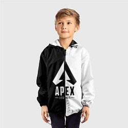 Ветровка с капюшоном детская Apex Legends: Black & White, цвет: 3D-черный — фото 2