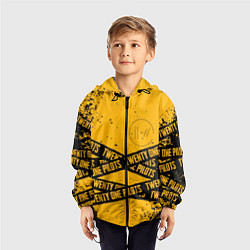 Ветровка с капюшоном детская 21 Pilots: Yellow Levitate, цвет: 3D-черный — фото 2