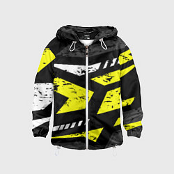 Детская ветровка Black yellow abstract sport style