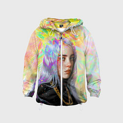 Ветровка с капюшоном детская Billie Eilish, цвет: 3D-белый