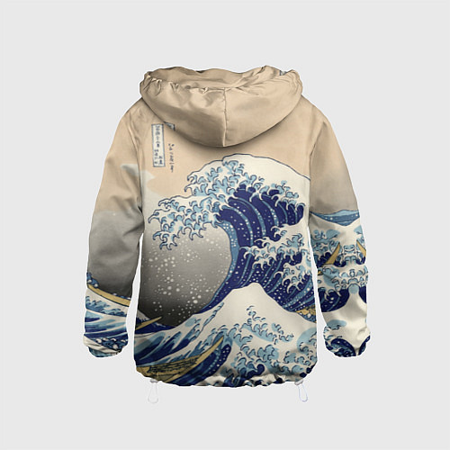 Детская ветровка Kanagawa Wave Art / 3D-Белый – фото 2