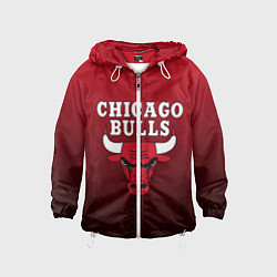 Ветровка с капюшоном детская CHICAGO BULLS, цвет: 3D-белый