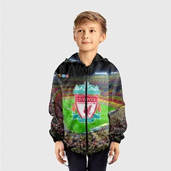 Ветровка с капюшоном детская FC Liverpool, цвет: 3D-черный — фото 2