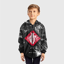 Ветровка с капюшоном детская DBD - beating heart, цвет: 3D-черный — фото 2