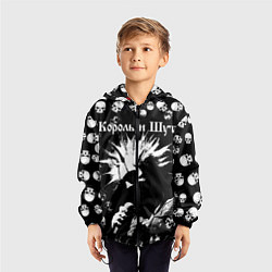 Ветровка с капюшоном детская Король и Шут Анархия, цвет: 3D-черный — фото 2