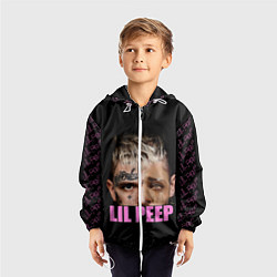 Ветровка с капюшоном детская Lil Peep, цвет: 3D-белый — фото 2