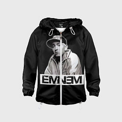 Ветровка с капюшоном детская Eminem, цвет: 3D-белый