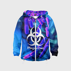 Ветровка с капюшоном детская PLAGUE INC, цвет: 3D-белый