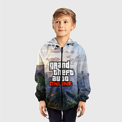 Ветровка с капюшоном детская GTA ONLINE, цвет: 3D-черный — фото 2