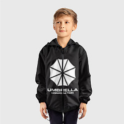 Ветровка с капюшоном детская Umbrella Corporation, цвет: 3D-черный — фото 2