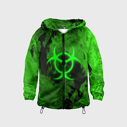 Ветровка с капюшоном детская BIOHAZARD, цвет: 3D-черный