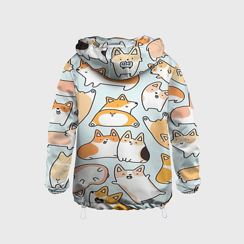 Детская ветровка Корги / 3D-Белый – фото 2
