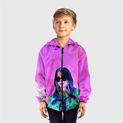 Ветровка с капюшоном детская БИЛЛИ АЙЛИШ, цвет: 3D-черный — фото 2