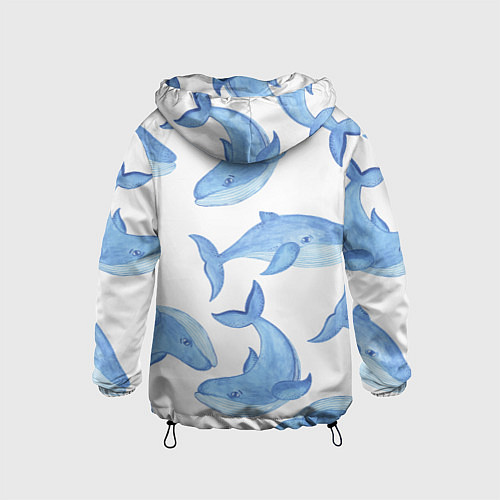 Детская ветровка Косяк китов / 3D-Черный – фото 2