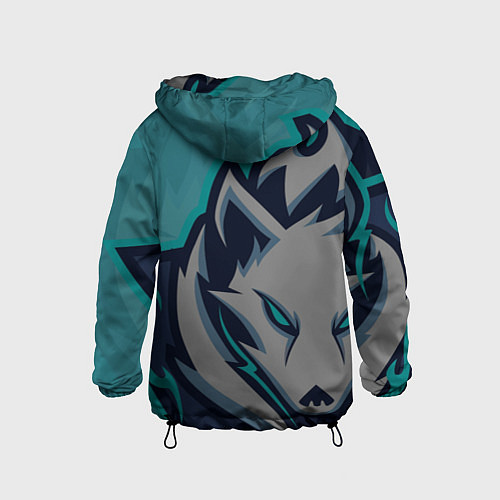Детская ветровка Форма White wolves / 3D-Черный – фото 2