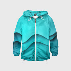 Ветровка с капюшоном детская Волна, цвет: 3D-белый