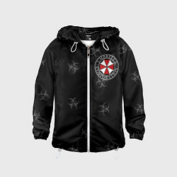 Ветровка с капюшоном детская Umbrella Corp, цвет: 3D-белый