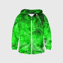 Детская ветровка ОГОНЬ GREEN NEON