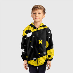 Ветровка с капюшоном детская ФИГУРКИ, цвет: 3D-черный — фото 2