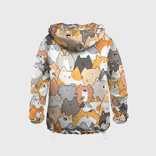 Детская ветровка Кошачья стая / 3D-Белый – фото 2