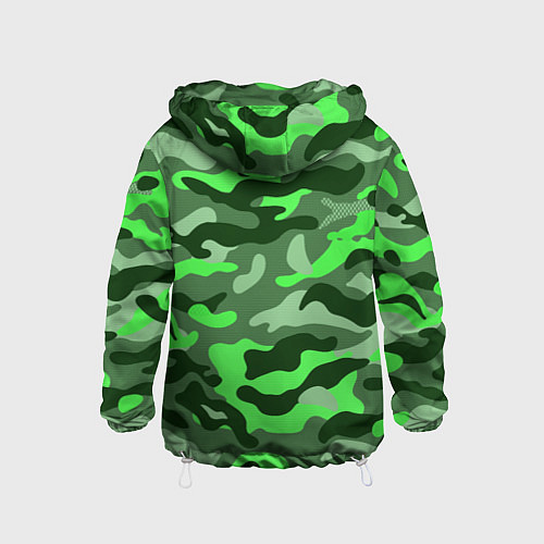 Детская ветровка CAMOUFLAGE GREEN / 3D-Белый – фото 2