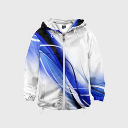 Ветровка с капюшоном детская GEOMETRY STRIPES BLUE, цвет: 3D-белый