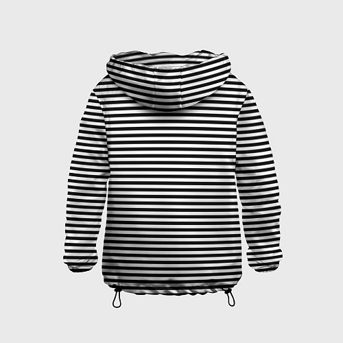 Детская ветровка В ЧЕРНО-БЕЛУЮ ПОЛОСКУ / 3D-Черный – фото 2