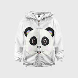 Ветровка с капюшоном детская Panda, цвет: 3D-белый